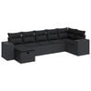 vidaXL sofas&aelig;t til haven 8 dele med hynder polyrattan sort