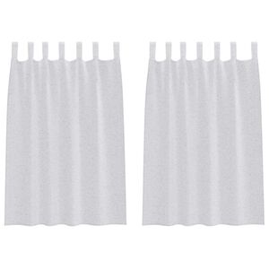 vidaXL Voile Gardin 2 stk. Lysegr&aring; 140 x 140 cm Polyester
