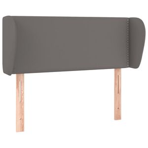 vidaXL sengegavl med kanter 83x23x78/88 cm kunstl&aelig;der gr&aring;