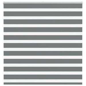 vidaXL zebragardin m&oslash;rkegr&aring; 150x150 cm stofbredde 145,9 cm polyester