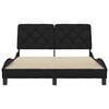 vidaXL Sengeramme uden madras Sort 120x200 cm Stof
