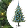 vidaXL Kunstigt pr&aelig;-dekoreret juletr&aelig; med kugles&aelig;t Gr&oslash;n 120 cm