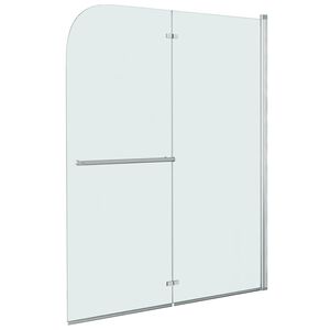 vidaXL foldbar brusekabine 2 paneler ESG 120x140 cm