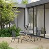 vidaXL spisebordss&aelig;t til haven 3 dele st&aring;l antracitgr&aring;