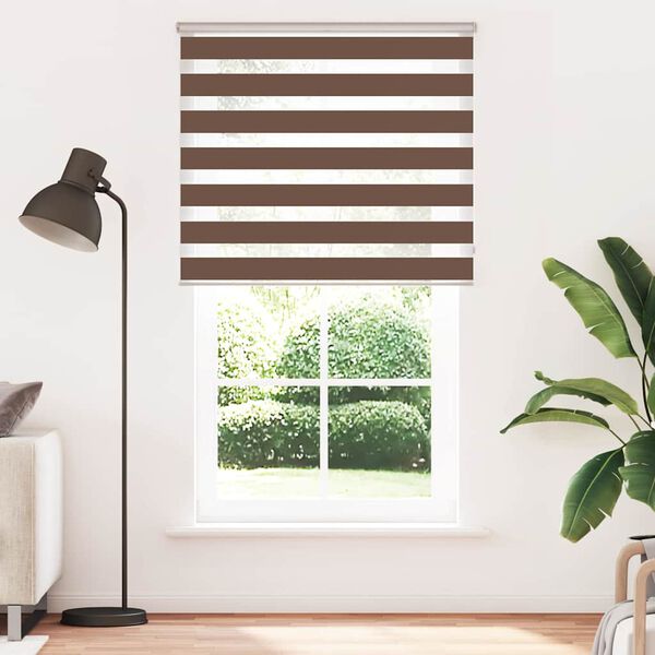 vidaXL zebragardin brun 130x230 cm stofbredde 125,9 cm polyester