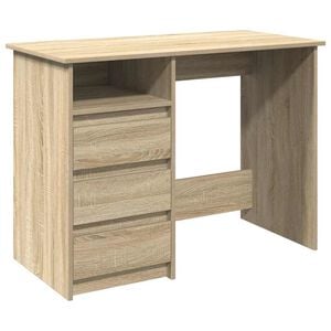 vidaXL skrivebord 102x50x75 cm konstrueret tr&aelig; sonoma-eg