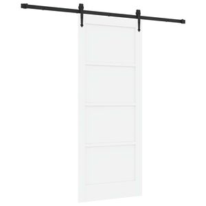 vidaXL Skyded&oslash;r ORKDAL 83 x 202 cm Massivt fyrretr&aelig; Hvid