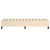 vidaXL Boxspring sengeramme 90x200 cm stof cremefarvet