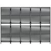 vidaXL rumdeler 5 paneler polyrattan sort