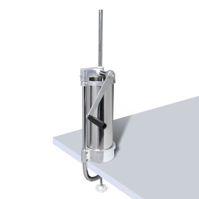 vidaXL manuel pølsestopper vertikal rustfrit stål 3,5 l