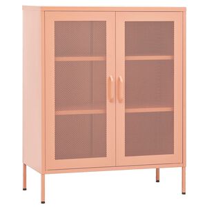 vidaXL opbevaringsskab 80x35x101,5 cm st&aring;l lyser&oslash;d