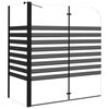 vidaXL brusev&aelig;g 120x68x130 cm h&aelig;rdet glas stribet