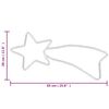 vidaXL stjerneskud 3 stk. 65x28 cm 48 LED'er varmt hvidt lys