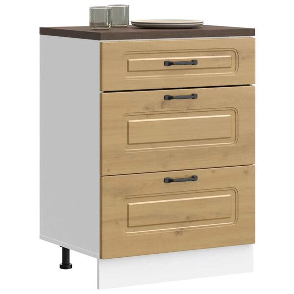 vidaXL k&oslash;kkenunderskab Kalmar konstrueret tr&aelig; egetr&aelig;sfarvet