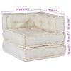 vidaXL Modulsofa 4 pcs Creme Stof