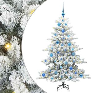 vidaXL Kunstigt Hinged Juletr&aelig; med 150 LED'er Hvid 150 cm PVC og St&aring;l