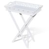 vidaXL sidebord med bakke hvid