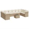vidaXL sofas&aelig;t til haven 11 dele med hynder polyrattan beige