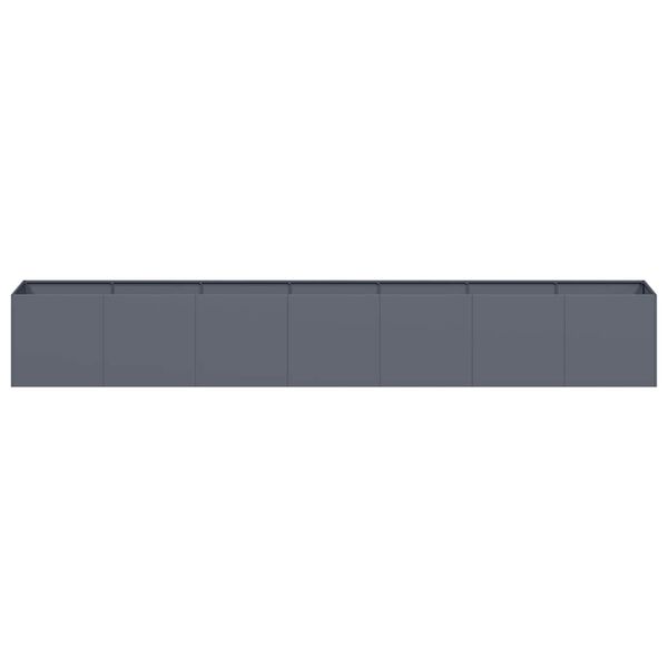 vidaXL plantekasse antracitgr&aring; 280x40x40 cm koldvalset st&aring;l