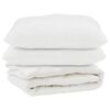 vidaXL Dyne med pude 3 stk. Hvid Microfiber