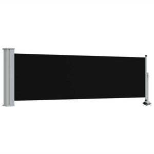 vidaXL sammenrullelig sidemarkise 80x300 cm sort