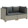 vidaXL 2 stk. Rattan Lounges&aelig;t med Puder GENDT Naturlig rattan