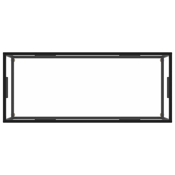 vidaXL sofabord 120x60x35 cm h&aelig;rdet glas sort