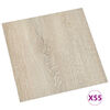 vidaXL Gulvplanker 55 pcs Beige 5,11 m&sup2; PVC