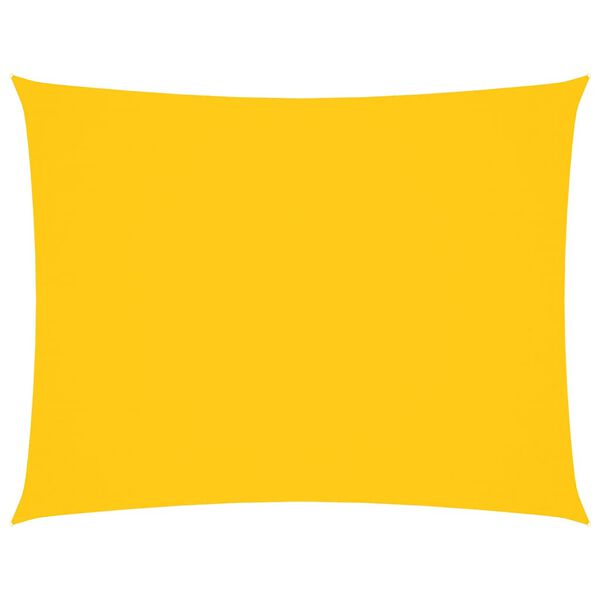 vidaXL solsejl 5x7 m rektangul&aelig;r oxfordstof gul