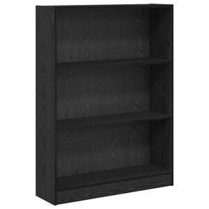 vidaXL Bogreol 80 x 24 x 109 cm Konstrueret tr&aelig; Sort eg