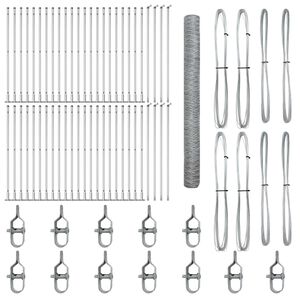 vidaXL Hegnsp&aelig;l S&oslash;lv 100 x 1,5 m (50 mm mesh) St&aring;l