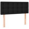vidaXL kontinentalseng med madras 90x200 cm stof sort