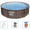 Bestway Steel Pro MAX swimmingpools&aelig;t Deluxe Series rund 366x100 cm