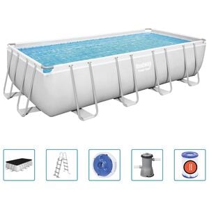 Bestway Power Steel swimmingpool 488x244x122 cm rektangul&aelig;r