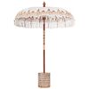 vidaXL Balinesisk parasol med base Creme 185 x 185 x 260 cm