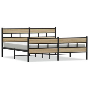 vidaXL sengeramme uden madras 183x213 cm metal sonoma-eg