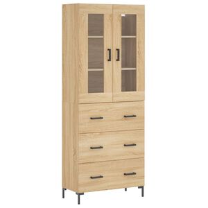 vidaXL h&oslash;jskab 69,5x34x180 cm konstrueret tr&aelig; sonoma-eg