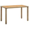 vidaXL havebord 123x60x74 cm polyrattan og massivt akacietr&aelig; beige