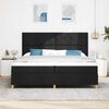 vidaXL LED Box Spring Bed med madras Sort 200 x 200 cm Stof