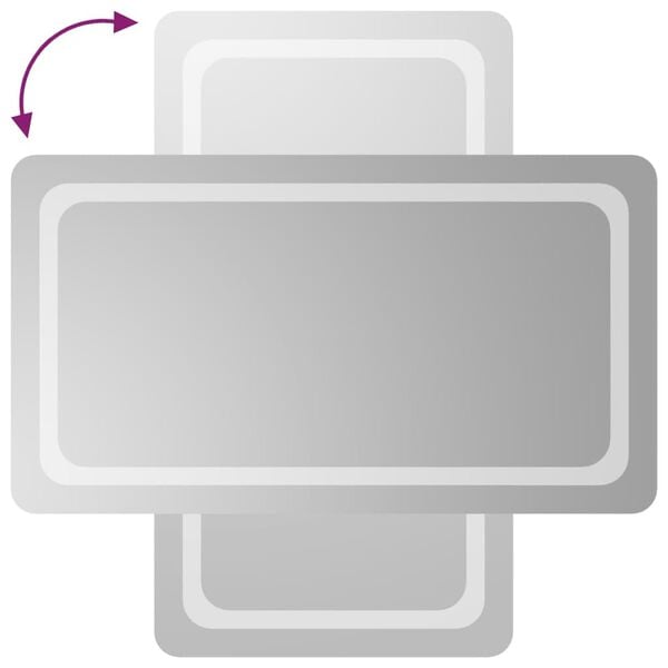 vidaXL badev&aelig;relsesspejl med LED-lys 50x90 cm