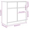 vidaXL skænk med skuffe 80x34x76 cm konstrueret træ antikt træ