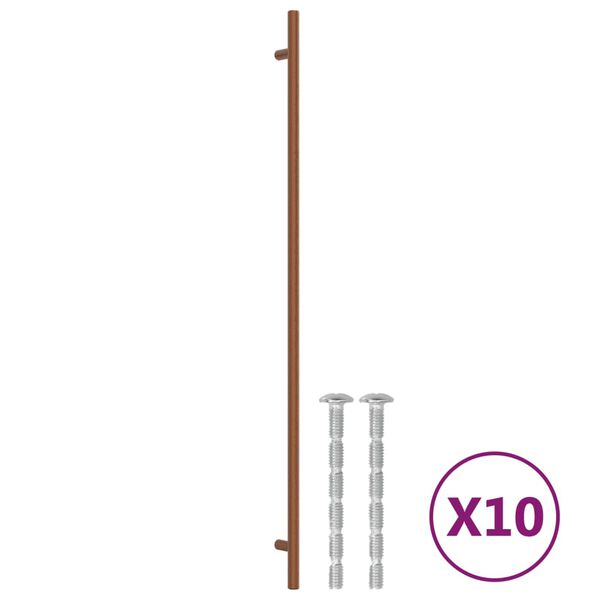 vidaXL skabsh&aring;ndtag 10 stk. 480 mm rustfrit st&aring;l bronzefarvet