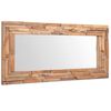 vidaXL dekorativt spejl i teak 120 x 60 cm rektangul&aelig;rt