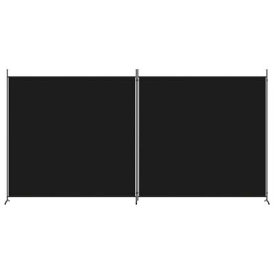 vidaXL 2-panels rumdeler 348x180 cm stof sort
