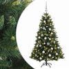 vidaXL Kunstigt juletr&aelig; med julekugle 120 cm 150 LED'er Varm hvid
