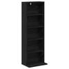 vidaXL CD Skab Sort eg 33 x 23,5 x 97,5 cm Konstrueret tr&aelig;