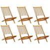 vidaXL Klapstole 6 stk. beige massivt tr&aelig; akacie