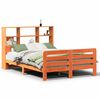 vidaXL sengeramme uden madras 150x200 cm massivt fyrretr&aelig; gyldenbrun