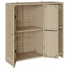 vidaXL Opbevaringsskab med hylde Beige 100 x 36 x 102 cm Rattan