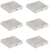 vidaXL pyramideformet stolpeh&aelig;tte 6 stk. 101x101 mm galvaniseret metal